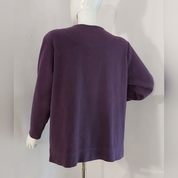 L.L. BEAN Women's FLEECE Sweater / SIZE: PETITE MEDIUM - Picture 3 of 7